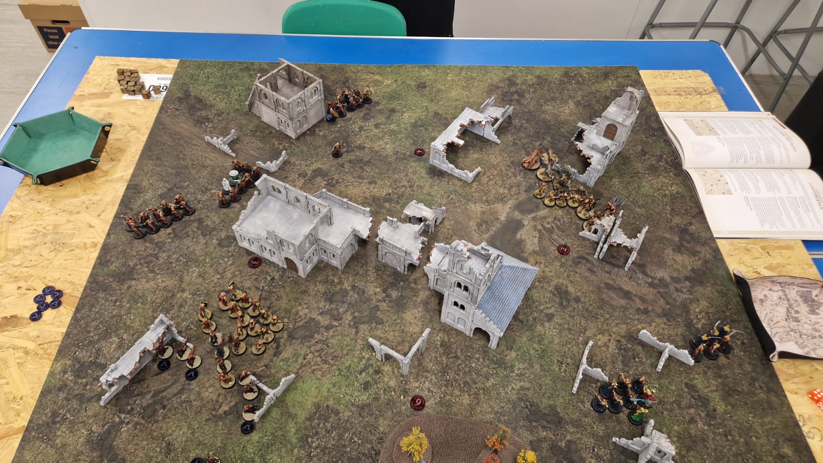 Positions after the first round of movement